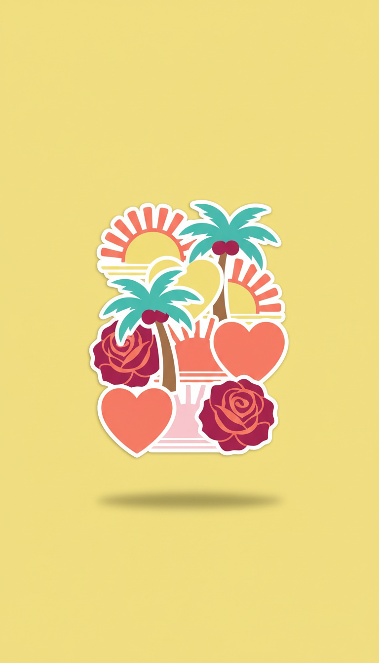 Vinyl Sticker Pack With Iconic Shapes